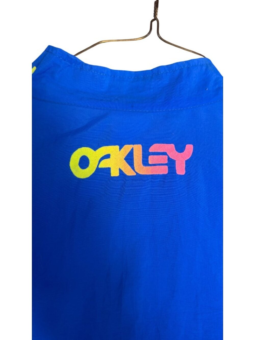 Vintage Oakley Surf Style Thermonuclear Protection Blue Windbreaker Jacket OSFA